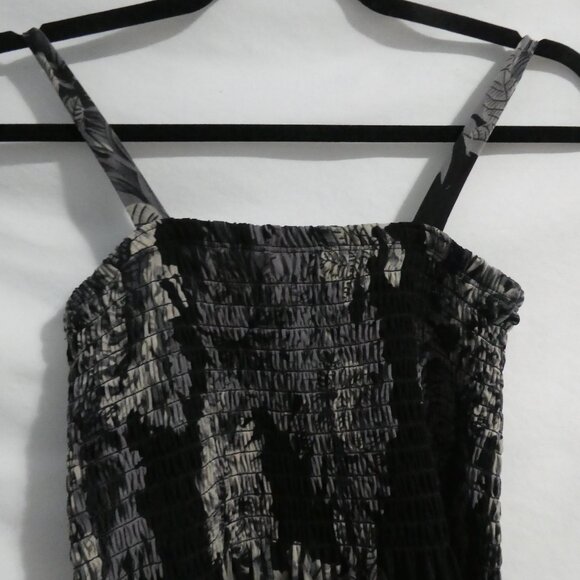 CANDY COUTURE | medium | Black and Grey Spaghetti Strap High Low Dress - Picture 4 of 16